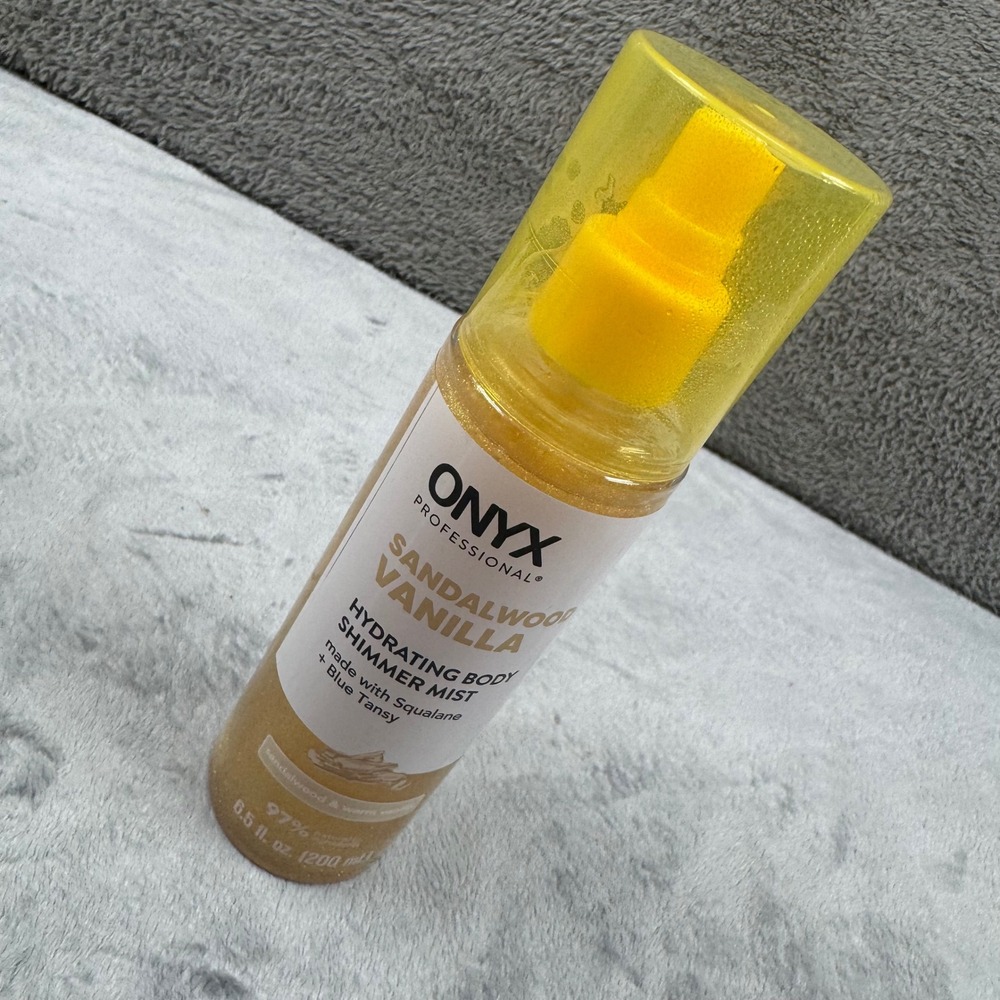 Onyx Professional Sandalwood Vanilla Body Shimmer Mist 6.5oz Gold Excellent Glow